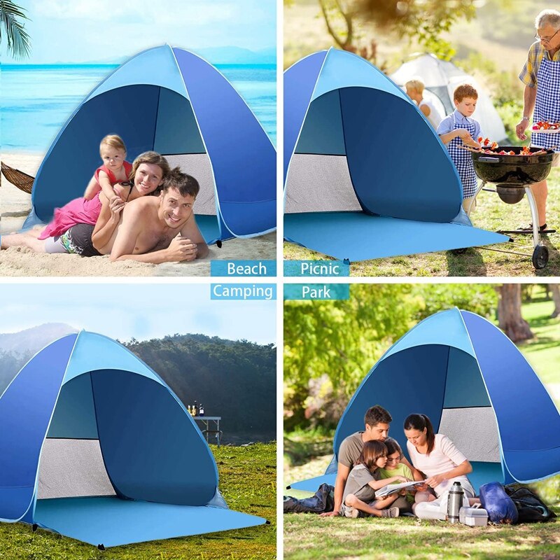 Cheap Goat Tents Beach Tent Ultralight Folding Tent Automatic Open Tent Family Tourist Fish for Family Beach Garden Camping Picnic   
